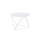 Base irregular de mesa Ergode Accent White com tampo redondo