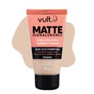 Base Líquida Alta Cobertura Cor V120 Matte Hidraluronic Colágeno Vegano 26ml Vult