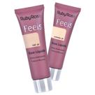 Base Líquida Feels Mousse Efeito Aveludado Ruby Rose Hb 8053
