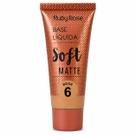 Base Líquida Ruby Rose Soft Matte Alta Cobertura Bege 6