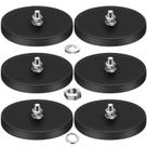 Base magnética DIYMAG 6PCS revestida de borracha 6,6 cm 54,4 kg de neodímio