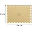 Base MDF Retangular Crochê/Fio de malha - 35cm x 45cm