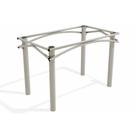 Base Mesa de Jantar Elba M004 AÇO s/Tampo Niquel - Kappesberg
