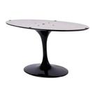 Base Mesa Saarinen Tulip Jantar Oval Pequena - Preta