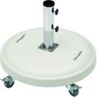 Base p/ ombrellone redonda 50kg c/ rodas branca Bel Lazer