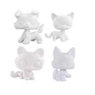 Base para brinquedo de pet DKEMOVLAN, 4 peças, mini figuras brancas
