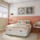 Base para Cama Box Casal Mack com Baú (47x138x188) Branca