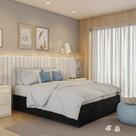 Base para Cama Box Casal Macy com Baú (47x138x188) Preta