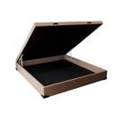 Base para Cama Box Casal Premium com Baú (45x138x188) Suede Pena Bege
