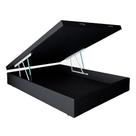 Base para Cama Box Casal Premium com Baú material sintético (47x138x188) Preta