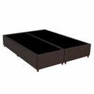 Base Para Cama Box Casal Queen Size Bipartido 158cm Poliéster Bordado New York Marrom - Gazin Base Para Cama Box Casal Queen Size Bipartido 158cm Poliéster Bordado New York Marrom - Gazin