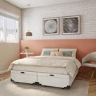 Base para Cama Box Queen Mabel com Baú (45x158x198) Branca