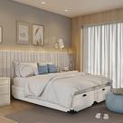 Base para Cama Box Queen Mack com Baú (45x158x198) Branca