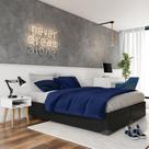 Base para Cama Box Queen Madalynn com Baú (45x158x198) Preta