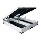 Base para Cama Box Queen Premium com Baú (45x158x198) Corino Branca