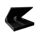 Base para Cama Box Queen Premium com Baú Suede (47x158x198) Preta