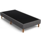 Base Para Cama Box Solteiro 88cm Sleep W01 Linho Cinza Escuro - Lyam Decor