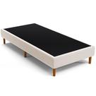 Base Para Cama Box Solteiro 88cm Sleep W01 Suede Bege - Lyam Decor