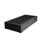 Base para Cama Box Solteiro Premium com Baú Suede (47x88x188) Grafite