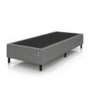 Base para Cama Box Solteiro Smartz Kupon 78cm x 188cm x 25cm Revestimento Reforçado Hipoalergênico e Antiácaro Ideal para Quartos Compactos Cor Cinza