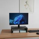 Base para Monitor MDF 33cm Preto Home Office Mesa Gamer Ergonômico Suporte Tv Notebook Organizador Base para Monitor MDF 33cm Preto Home Office Mesa Gamer Ergonômico Suporte Tv Notebook Organizador