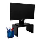 Base para Monitor Suporte de Mesa Madeira Preto Base para Monitor Suporte de Mesa Madeira Preto