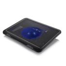 Base para notebook até 17", com cooler com LED azul, Preta, AC263 MULTILASER