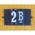 Base Para Numeros Retangular Pvc Caiado 1 - Kit C/10