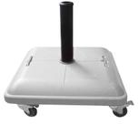 Base Para Ombrellone Em Concreto Com Rodas 37kg Branco - Bel