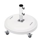 Base para Ombrellone Redonda em Concreto com Rodas 50kg Branca