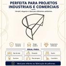 Base Poltrona Aço Moderno Industrial Aramado Metal Reforçado Preto