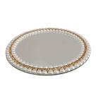Base Redonda 21cm Strass com Pérolas