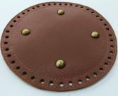 Base redonda para bolsa de crochê 18 cm cor caramelo - dupla face e estruturada