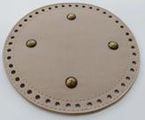 Base redonda para bolsa de crochê 18 cm cor marfim - dupla face e estruturada