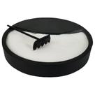 Base Redonda Para Jardim Zen Terrário Resina 16x16cm Preto