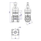 Base Registro Gaveta Bruto - 1" Dn25 - Deca