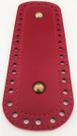 Base retangular para bolsa de crochê 7 cm x 25 cm cor vermelho