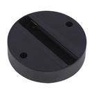 Base Sobrepor Para Spot Trilho Preto 8,5cm Embu Led