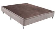 Base Sommier Camurça Bege Casal 23x138x188 - Revestida em Camurçano - Ortobom