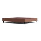 Base Sommier Camurça Bege Queen (158x198x30) - Ortobom