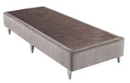 Base Sommier Camurça Bege Solteiro 23x78x188 - Revestida em Camurçano - Ortobom
