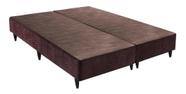 Base Sommier Camurça Marrom Queen 158x198x30 Ortobom