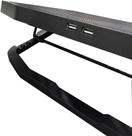 Base Suporte Notebook C3Tech NBC40BK até 15,6” para refrigerar Cooler Duplo LED Azul, Ajuste de Altura 5 Níveis, Ergonômico, gamer, trabalho, casa