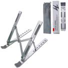 Base suporte toda em alumínio para notebook universal ventilação 7 regulagens p2 bs07 Base suporte toda em alumínio para notebook universal ventilação 7 regulagens p2 bs07
