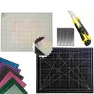 Base Tabua de Corte Artesanato Patchwork Scrapbook Placa Cortes A2 Dupla Face Regenerativa Estilete Profissional
