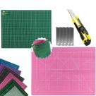 Base Tabua de Corte Artesanato Patchwork Scrapbook Placa Cortes A2 Dupla Face Regenerativa Estilete Profissional