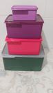 Basic LINE kit com 4 peças Tupperware original