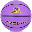 Basquete AXGUIQ, tamanho 4, roxo, 65 cm, borracha, interior e exterior