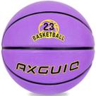Basquete AXGUIQ tamanho 5 roxo 27,5 polegadas de borracha para crianças e jovens