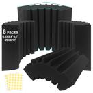 Bass Traps Acoustic Foam Corner, pacote com 8 Knightsacoustic